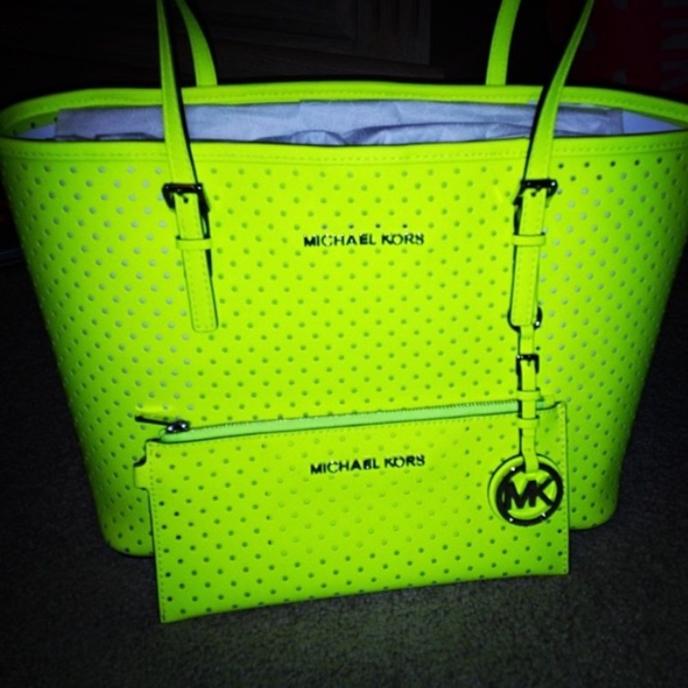 Michael kors neon tote